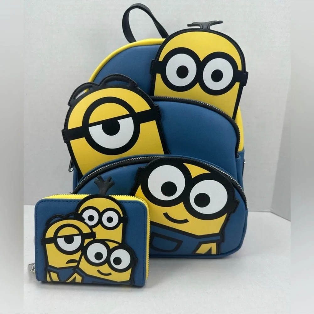 Loungefly Triple Minion Bello Mini Backpack & Wallet Set - FIRM